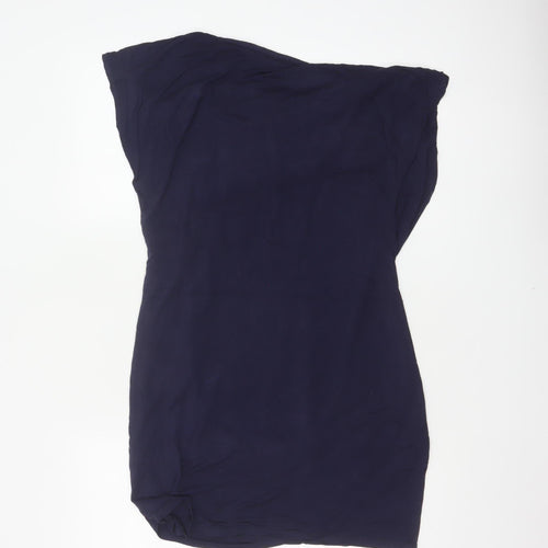 Phase Eight Women Blue UK 14 Cowl Neck Viscose Tunic Blouse
