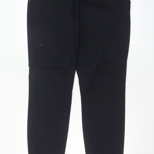 Wallis Women Black UK 14 Straight Leg Tailored Cotton Dress Trousers