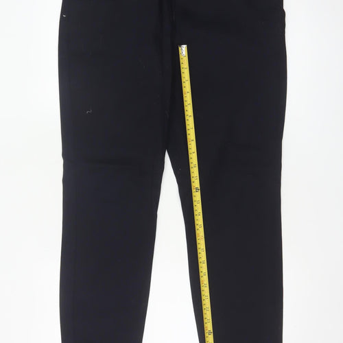 Wallis Women Black UK 14 Straight Leg Tailored Cotton Dress Trousers