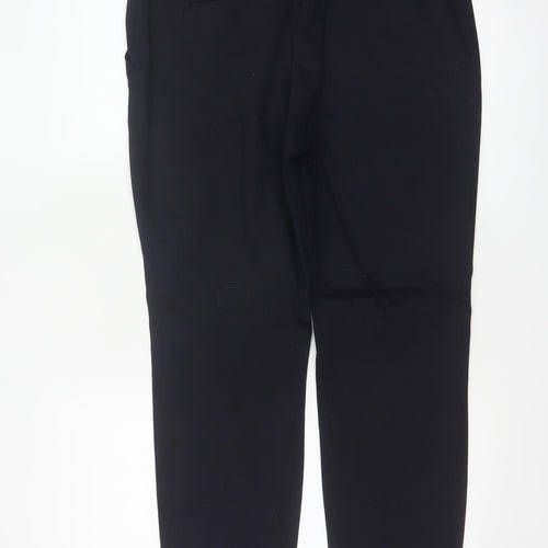 Wallis Women Black UK 14 Straight Leg Tailored Cotton Dress Trousers