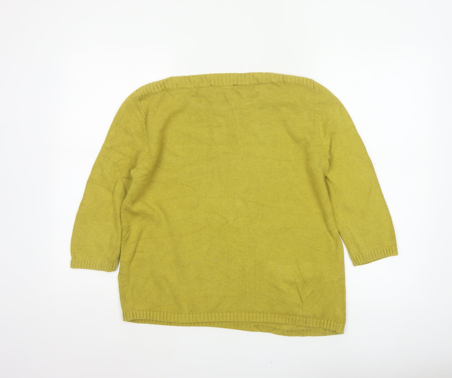 Seasalt Cornwall Women’s Yellow Cotton Pocket Jumper UK 10 Round Neck