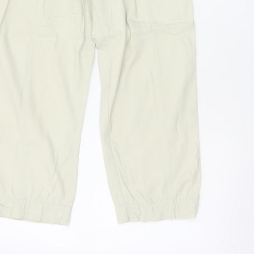 LuK Ril Women’s Ivory Jogger Trousers UK 10 Elasticated Cuffed Pockets