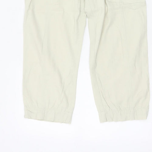LuK Ril Women’s Ivory Jogger Trousers UK 10 Elasticated Cuffed Pockets