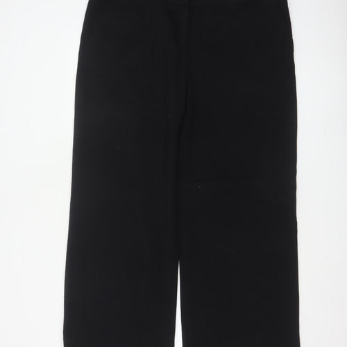 Betty Jackson Black Women’s Black UK 16 High Waist Wide-Leg Dress Trousers