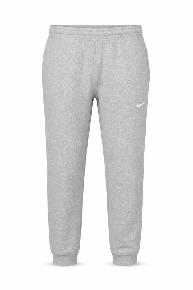 Nike Men’s Grey L Fleece Jogger Sweatpants Logo Tapered