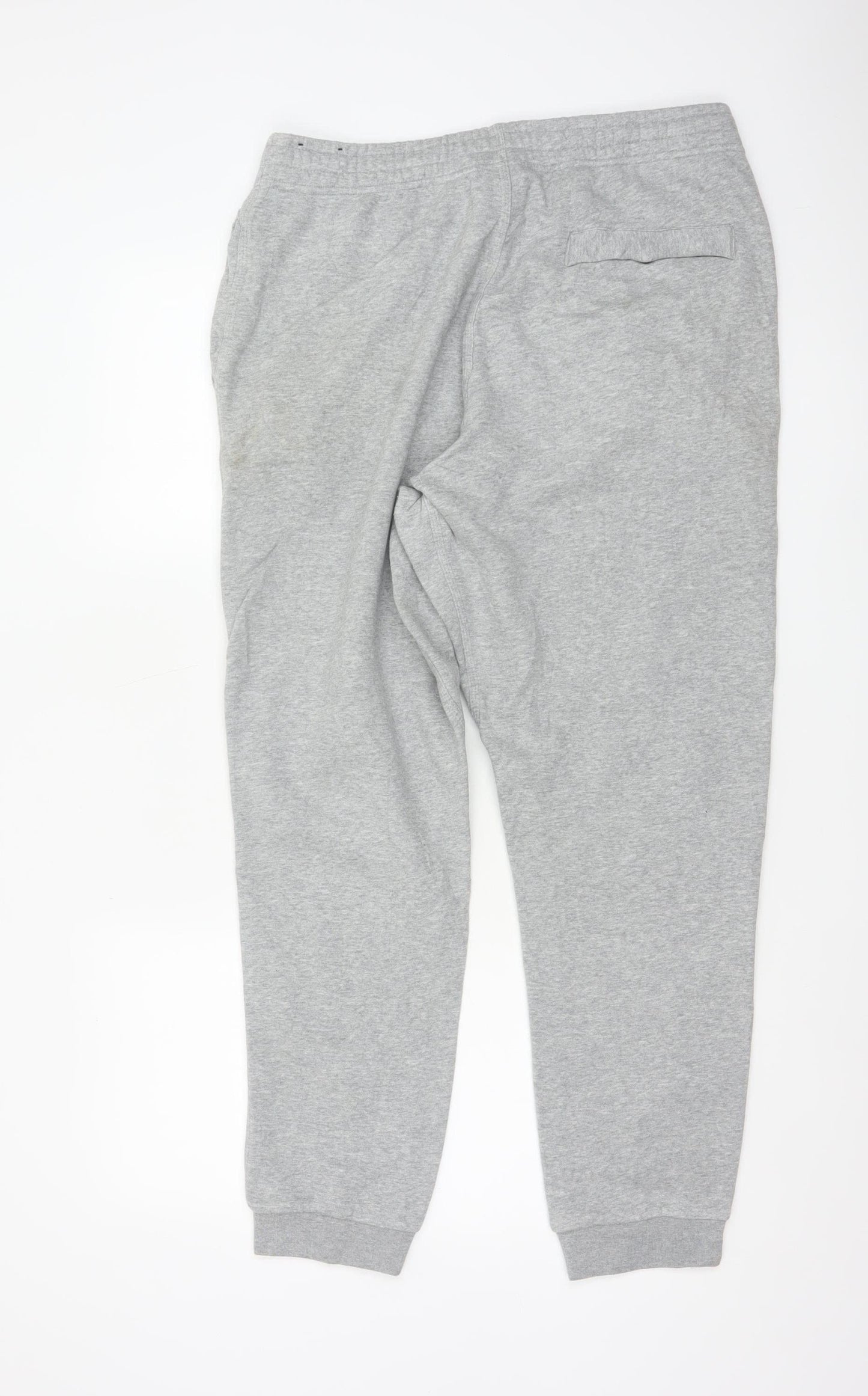 Nike Men’s Grey L Fleece Jogger Sweatpants Logo Tapered