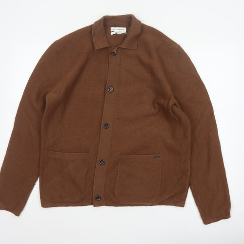 Marks and Spencer Autograph Unisex Brown L Merino Wool Cardigan