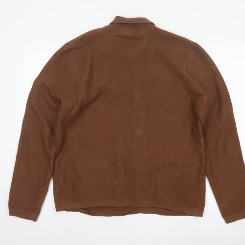 Marks and Spencer Autograph Unisex Brown L Merino Wool Cardigan