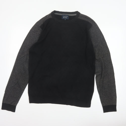 Mish Mash DRK Men’s Black Grey M Argyle Knit Crew Neck Jumper
