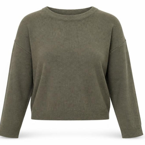 Brave Soul Women Green XS Crew Neck Knit Pullover Jumper