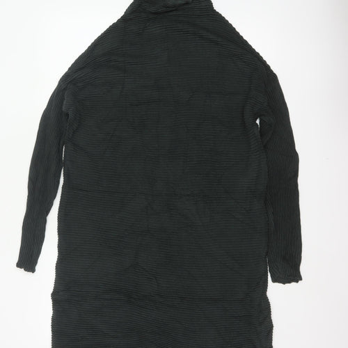 French Connection Women Black XS Roll Neck Knit Jumper Dress