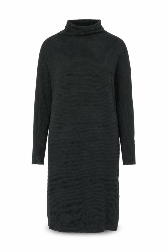 French Connection Women Black XS Roll Neck Knit Jumper Dress