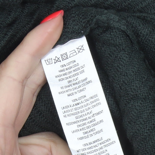 French Connection Women Black XS Roll Neck Knit Jumper Dress
