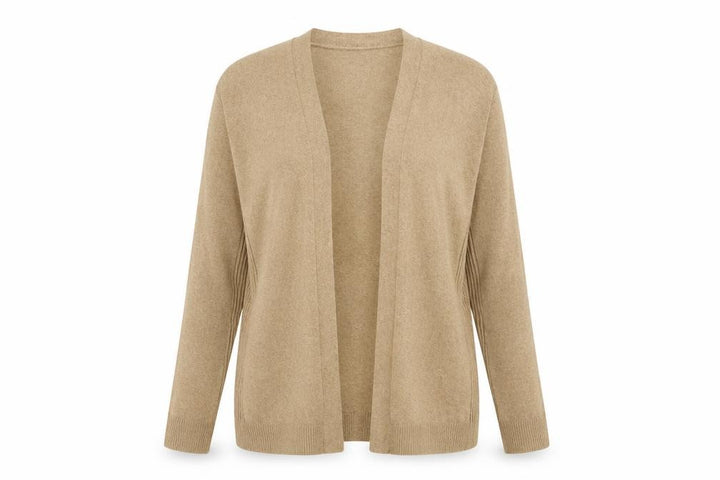 Gap Women’s Beige Open Cardigan Size M Cotton Blend Long Sleeve Knit