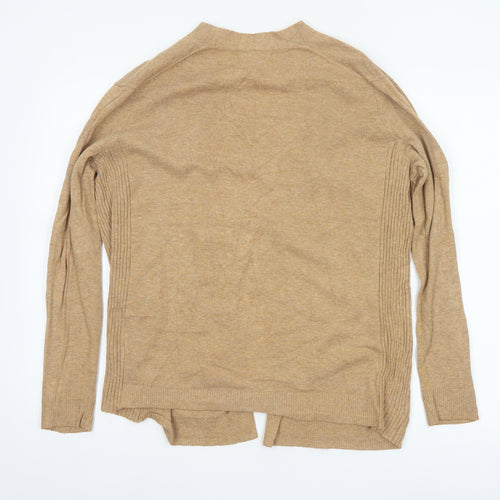 Gap Women’s Beige Open Cardigan Size M Cotton Blend Long Sleeve Knit
