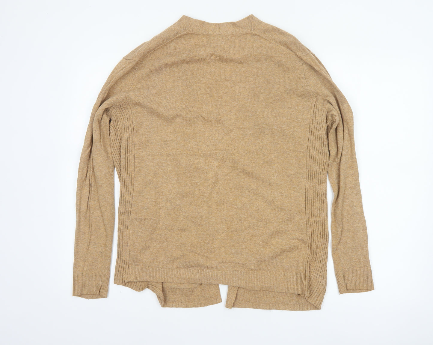 Gap Women’s Beige Open Cardigan Size M Cotton Blend Long Sleeve Knit