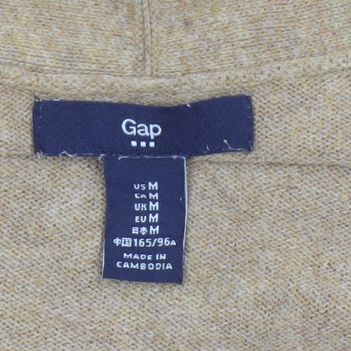 Gap Women’s Beige Open Cardigan Size M Cotton Blend Long Sleeve Knit