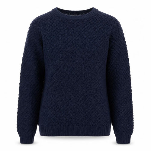 Fat Face Women’s Blue Size 8 Chunky Knit Crew Neck Jumper