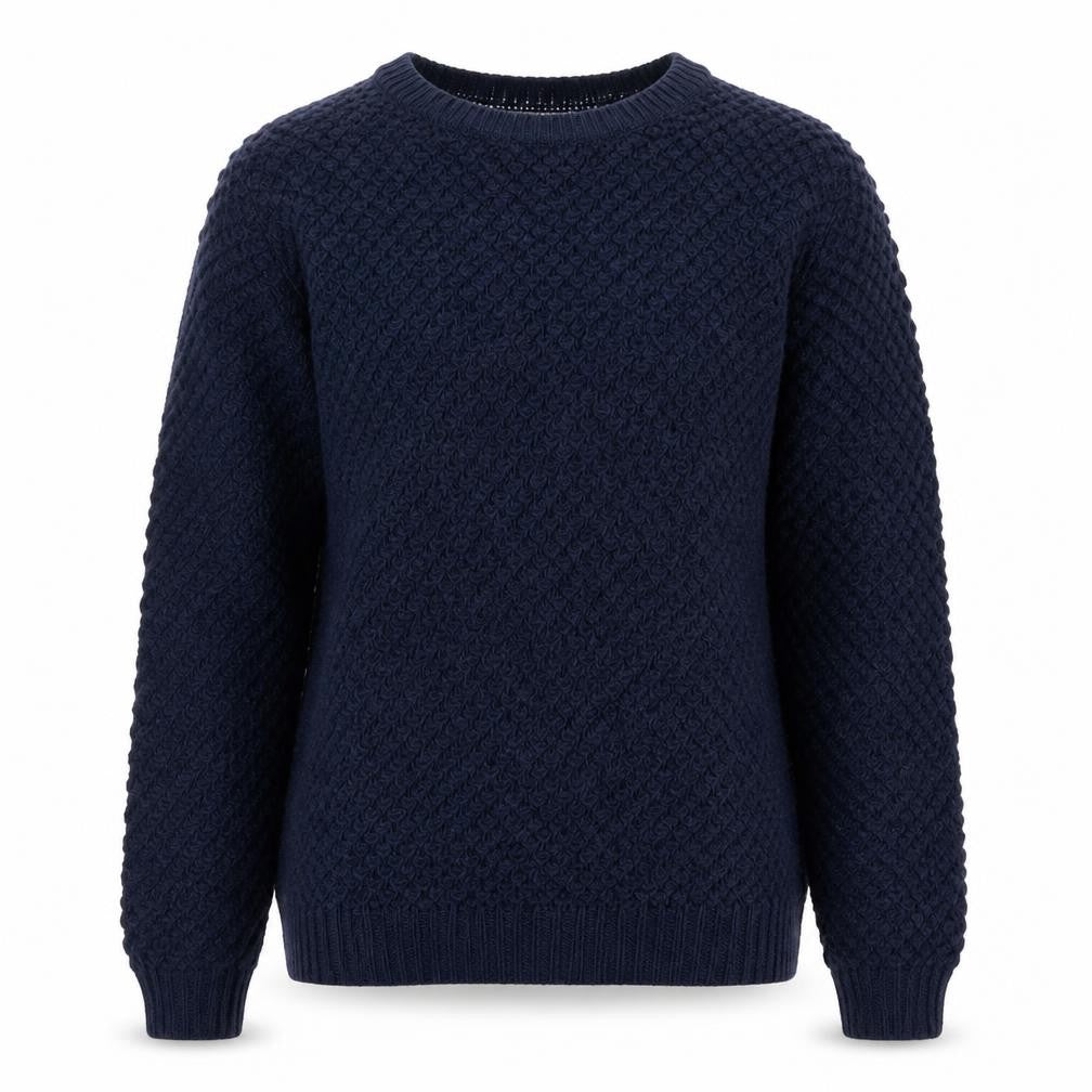 Fat Face Women’s Blue Size 8 Chunky Knit Crew Neck Jumper