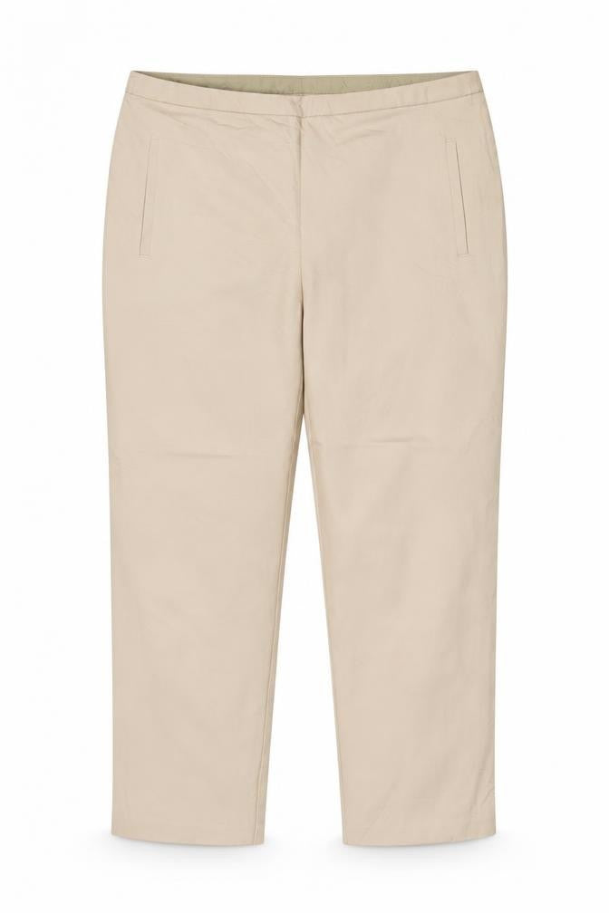 Marks & Spencer Women Beige Size 10 Short Straight Cotton Trousers