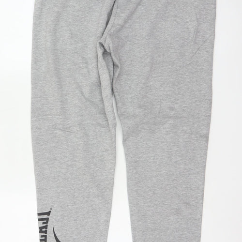 Everlast Men’s Grey L Logo Cotton Blend Cuffed Jogger Sweatpants
