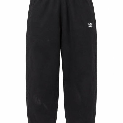 adidas Women’s Black XS Logo Fleece Cuffed Jogger Trousers