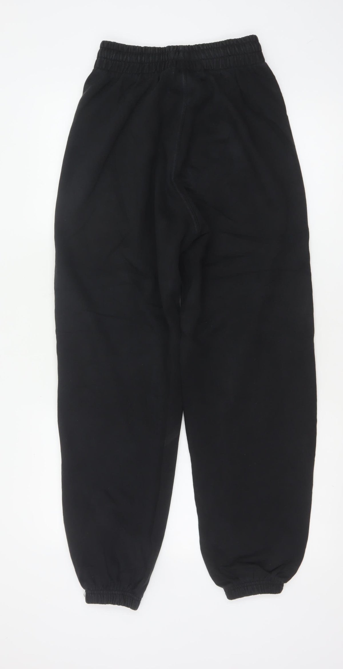 adidas Women’s Black XS Logo Fleece Cuffed Jogger Trousers