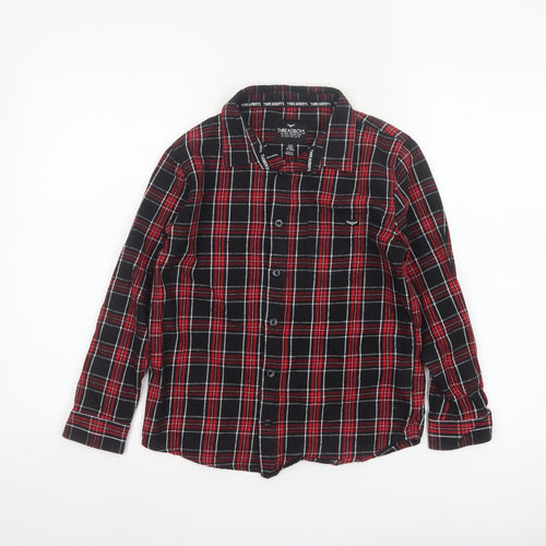 Threadboys Boys Multicoloured 9-10 Years Plaid Cotton Button-Up Shirt