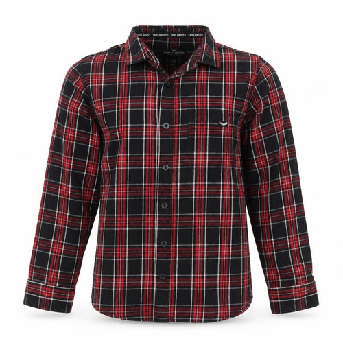 Threadboys Boys Multicoloured 9-10 Years Plaid Cotton Button-Up Shirt
