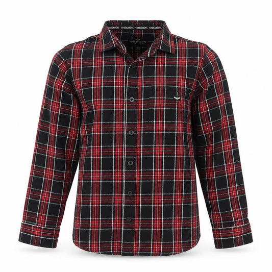 Threadboys Boys Multicoloured 9-10 Years Plaid Cotton Button-Up Shirt
