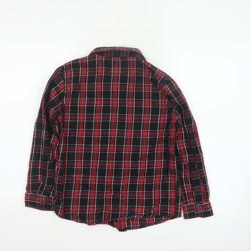 Threadboys Boys Multicoloured 9-10 Years Plaid Cotton Button-Up Shirt