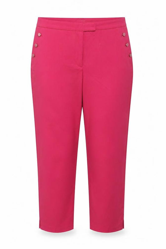Jaeger Women’s Red Cotton Stretch Tapered Trousers UK 16