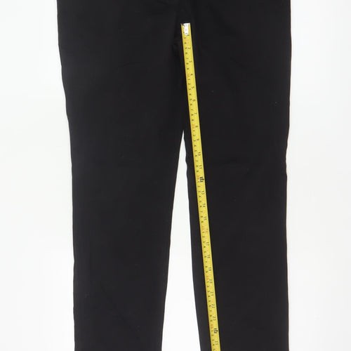 White Stuff Women’s Black UK 12 Straight Leg Cotton Work Trousers