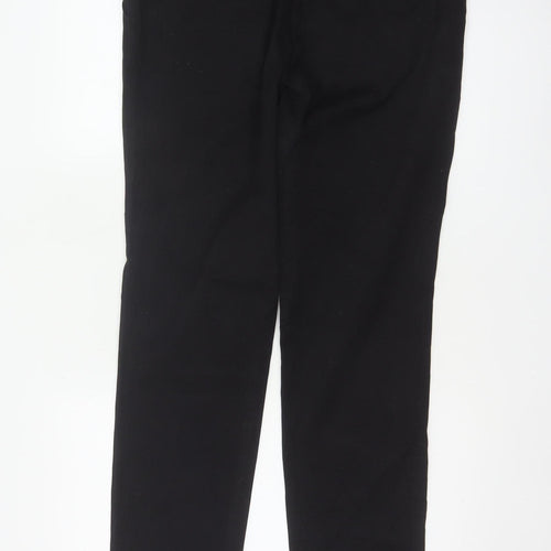 White Stuff Women’s Black UK 12 Straight Leg Cotton Work Trousers