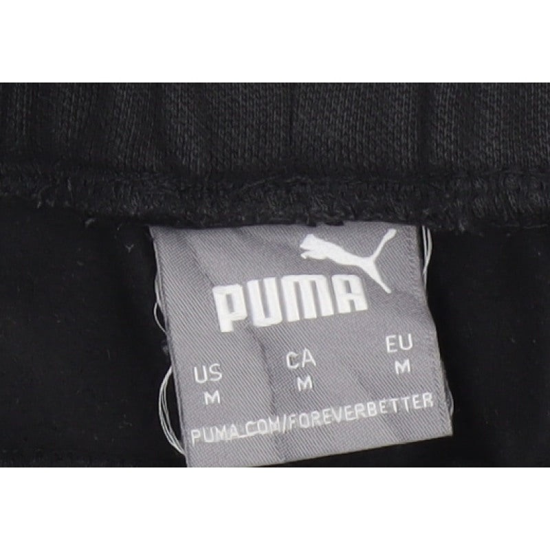 Puma Men’s Black M Jogger Sweatpants Logo Elastic Waist Cuffed