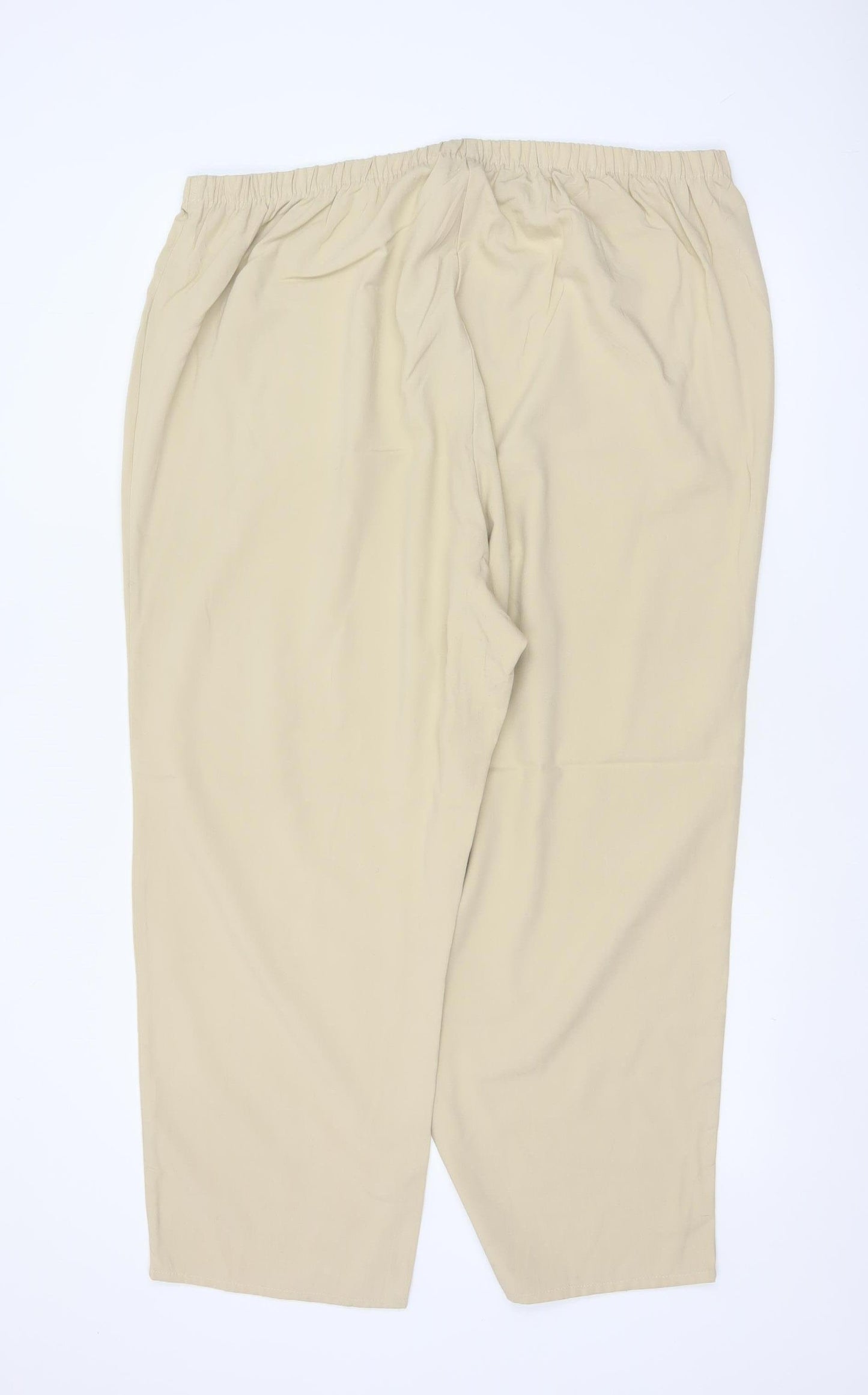 Essence Women’s Beige Size 24 Tapered Drawstring Trousers