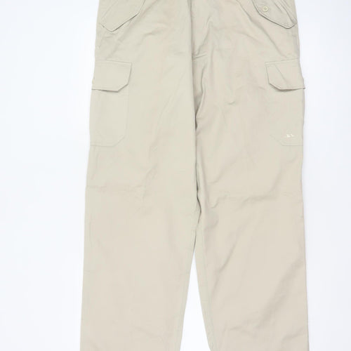 Trespass Men’s Beige L Cargo Trousers Adjustable Waist Outdoor