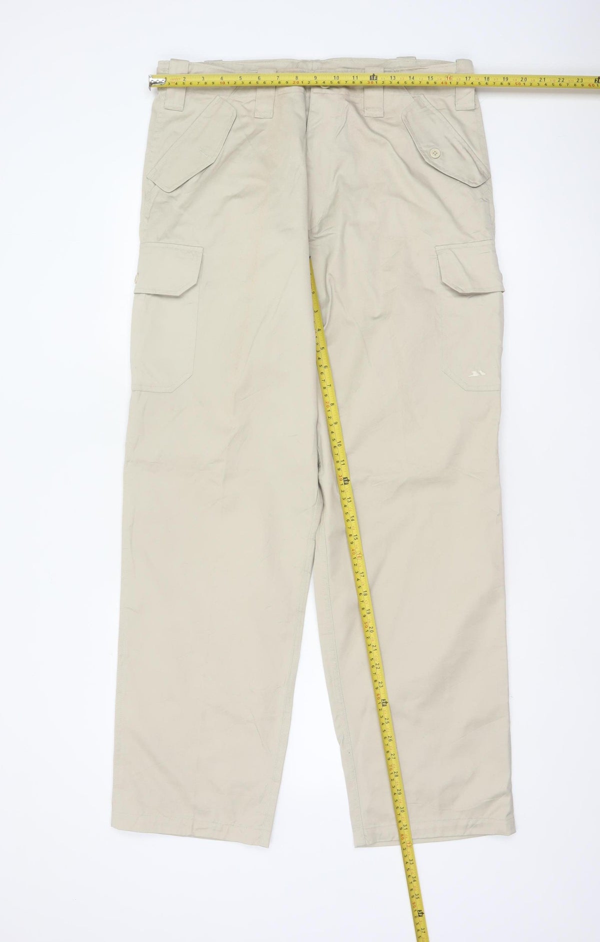 Trespass Men’s Beige L Cargo Trousers Adjustable Waist Outdoor