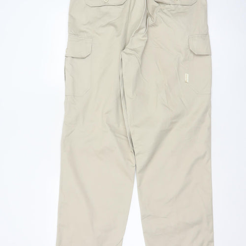 Trespass Men’s Beige L Cargo Trousers Adjustable Waist Outdoor