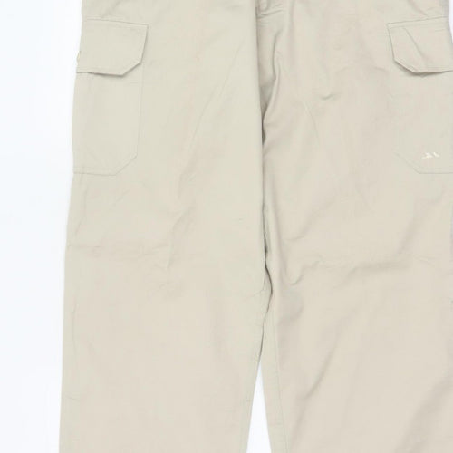 Trespass Men’s Beige L Cargo Trousers Adjustable Waist Outdoor
