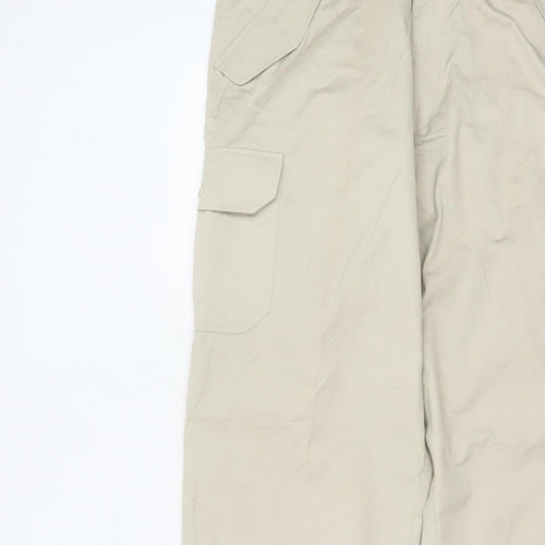 Trespass Men’s Beige L Cargo Trousers Adjustable Waist Outdoor