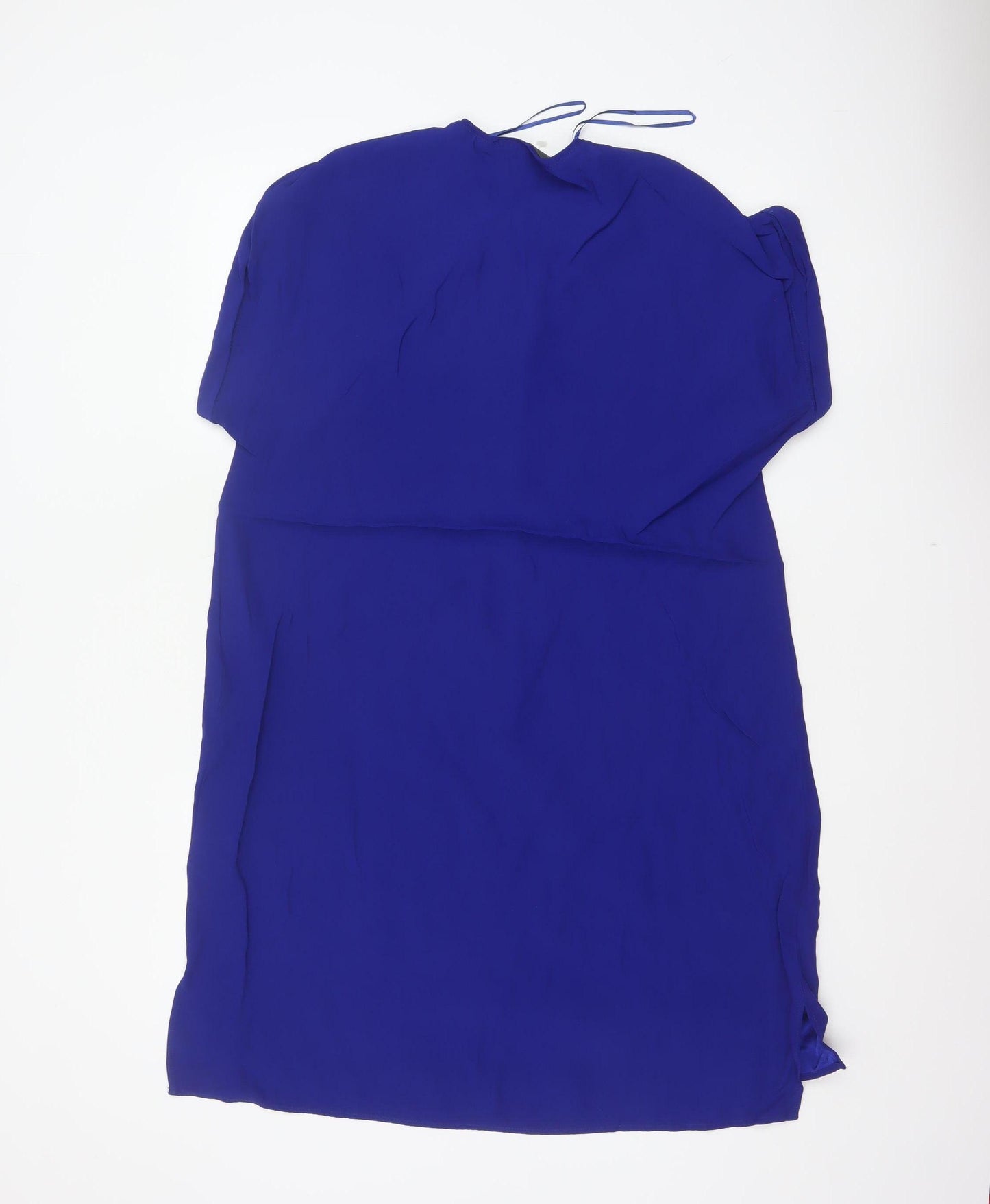 Phase Eight Women’s Blue UK 14 Knee Length Shift Dress Puff Sleeve Zip