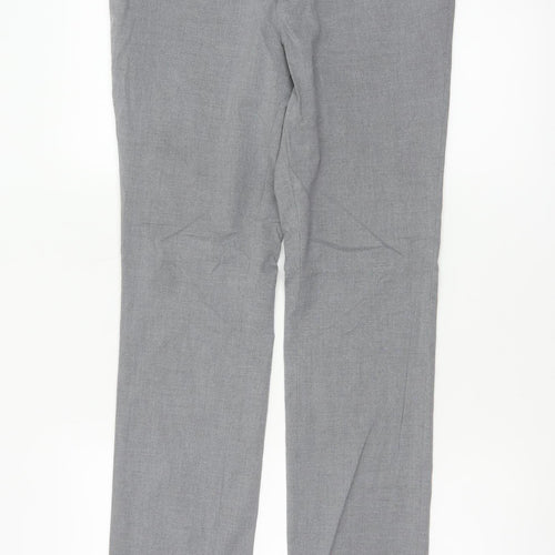 New Look Men’s Grey 30R Skinny Fit Dress Trousers Smart Formal