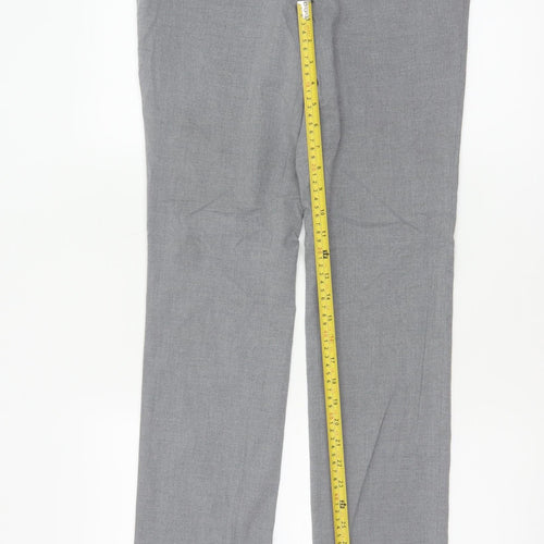 New Look Men’s Grey 30R Skinny Fit Dress Trousers Smart Formal