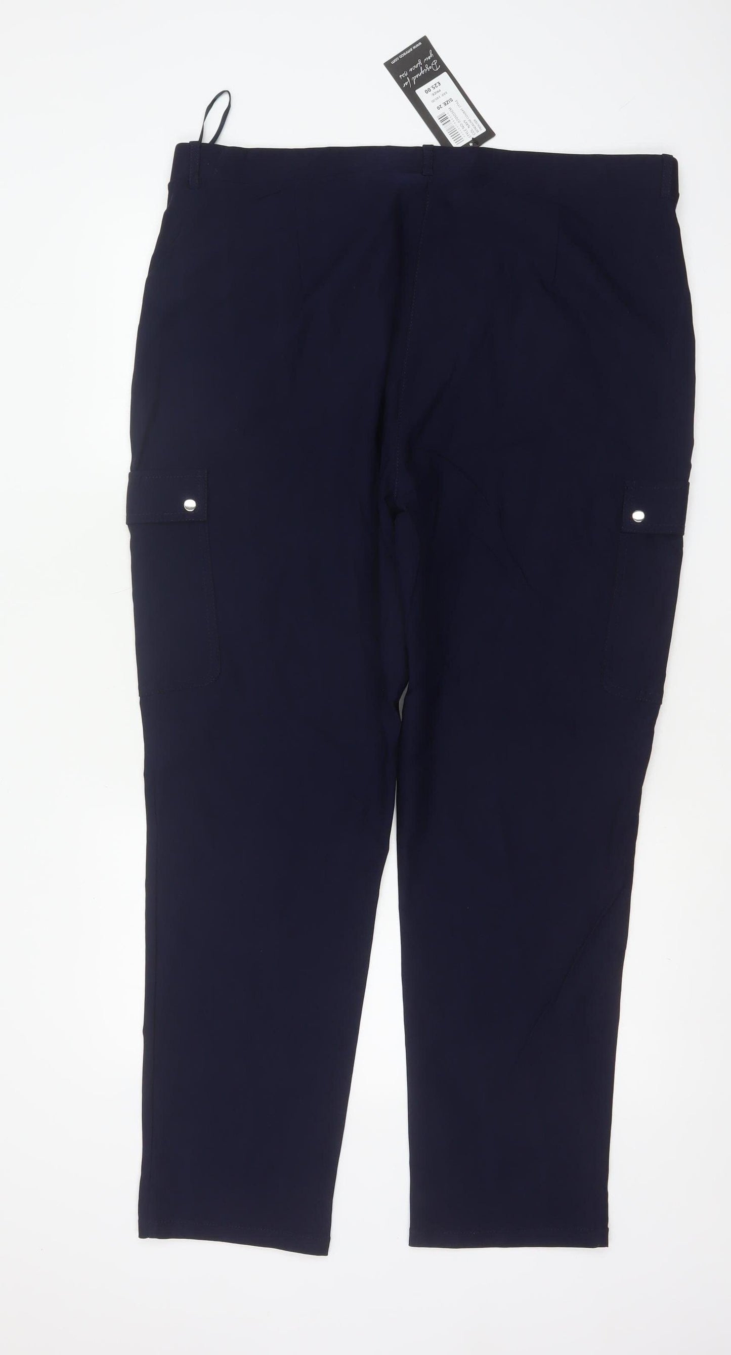 Emreco Women’s Blue Size 20 Straight Leg Cargo Trousers