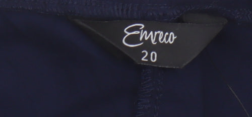 Emreco Women’s Blue Size 20 Straight Leg Cargo Trousers