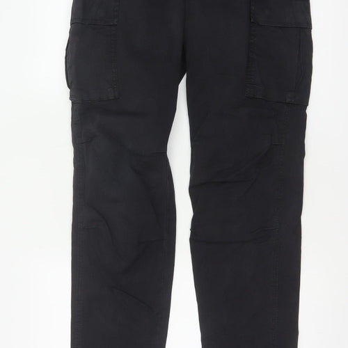 Jack & Jones Men’s Black 32/34 Cargo Trousers Regular Cotton Stretch