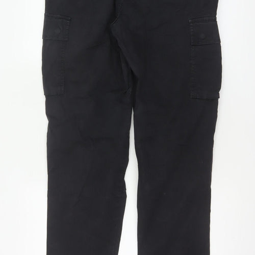 Jack & Jones Men’s Black 32/34 Cargo Trousers Regular Cotton Stretch