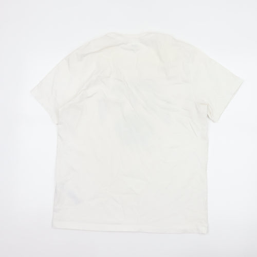 Levi's Men's White L California College Graphic Print Crew Neck T-Shirt