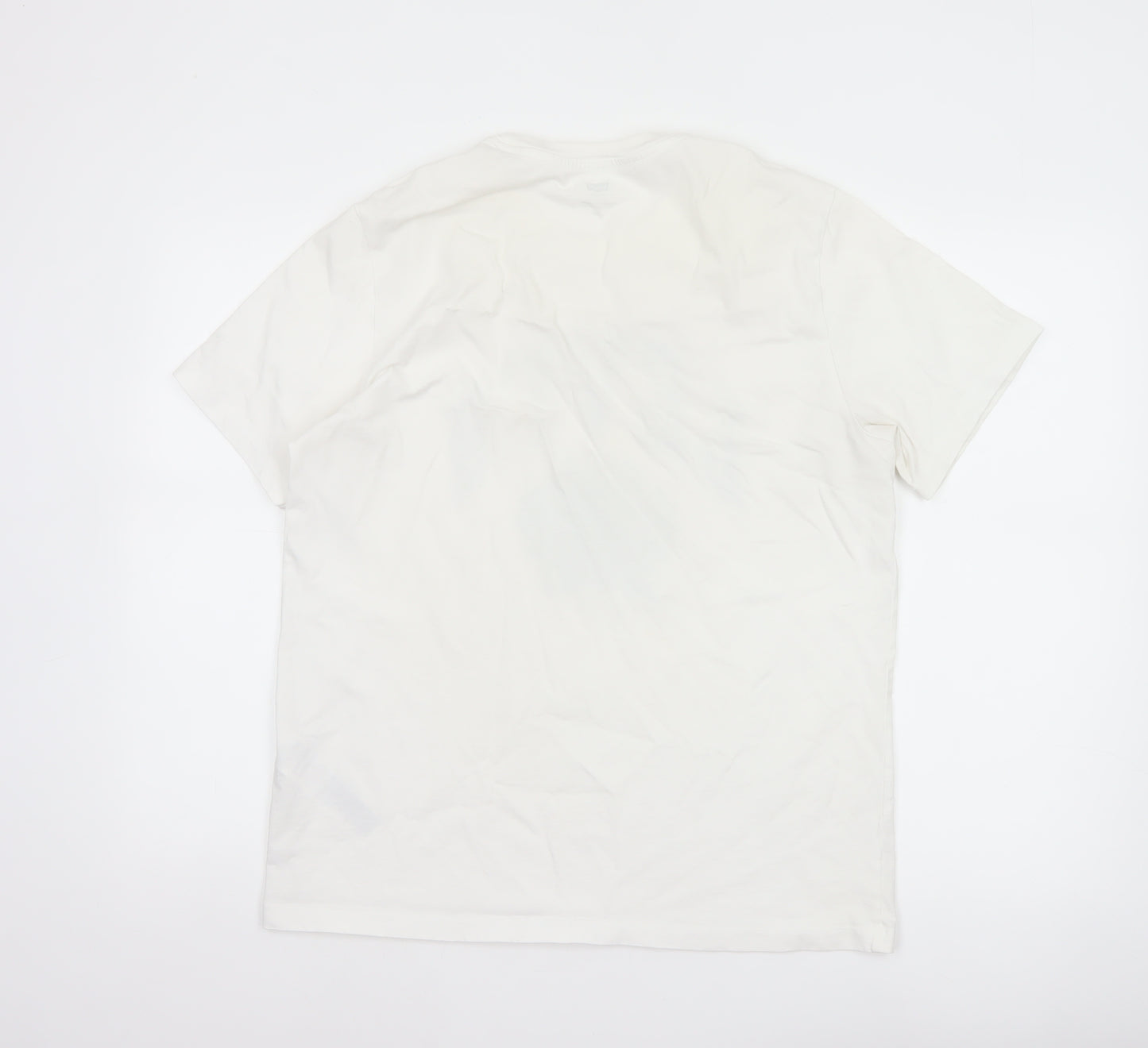 Levi's Men's White L California College Graphic Print Crew Neck T-Shirt